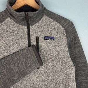 Patagonia‎ 1/4 Zip Better Sweater Men's Small Heather Gray Fleece Pullover Logo